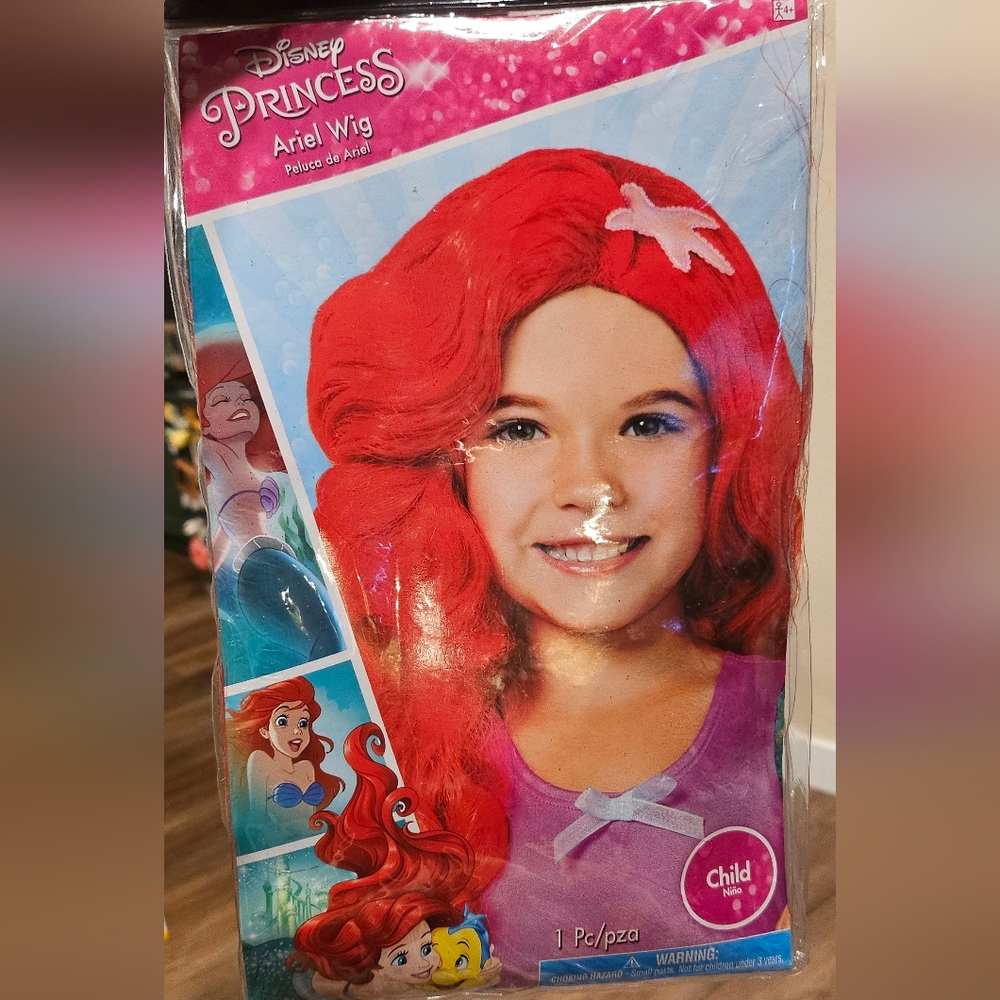 Disney Princess Ariel Red Wig for Kids